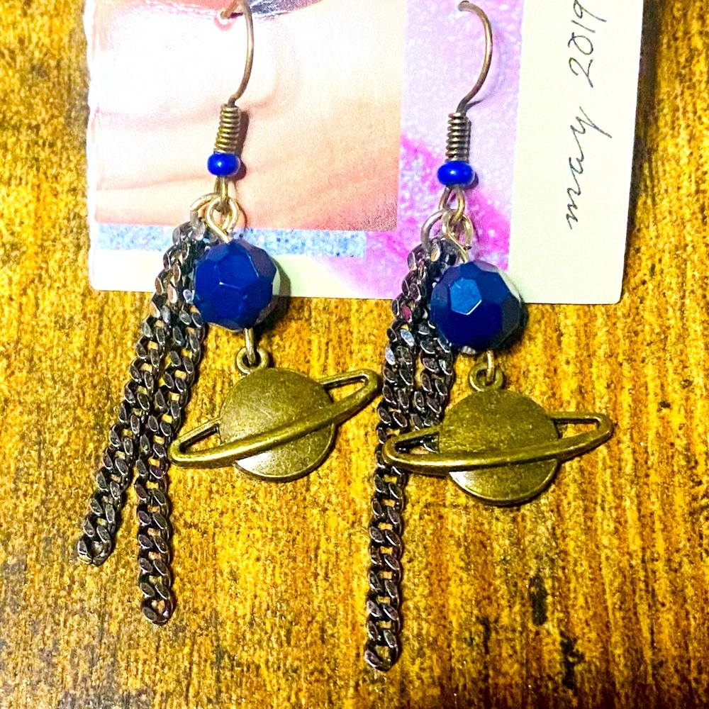 ⭐️NEW⭐️ Neptune & Blue Homemade Earrings by Echo & Wood